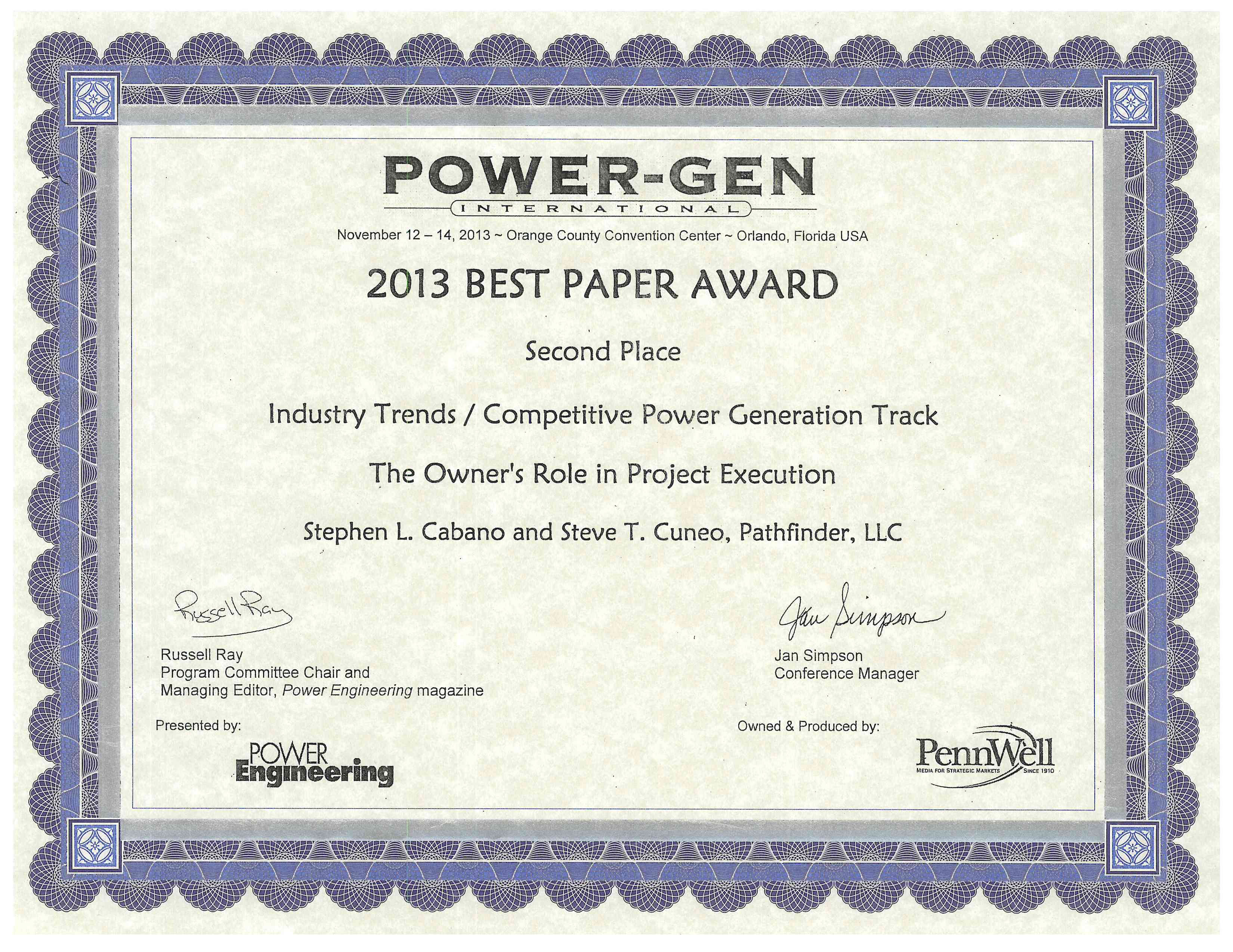 Power-Gen Award
